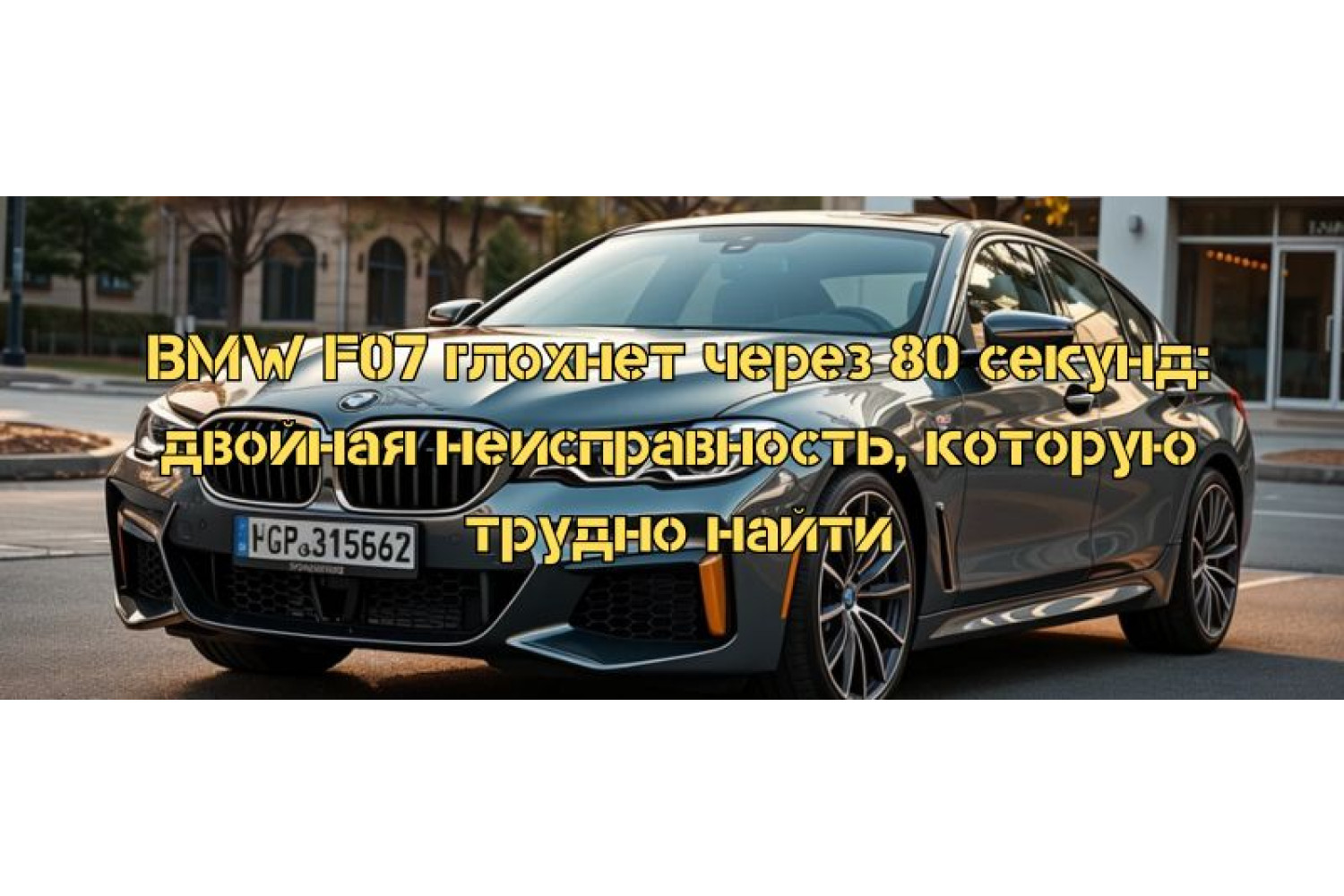 Диагностика двойной неисправности BMW F07 – почему двигатель глохнет через 80 секунд