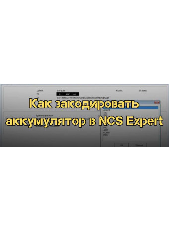 Как закодировать аккумулятор в BMW с помощью NCS Expert