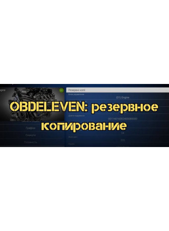 ⁦OBDeleven: Резервное копирование