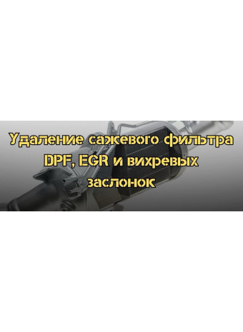Удаление сажевого фильтра DPF, EGR и вихревых заслонок