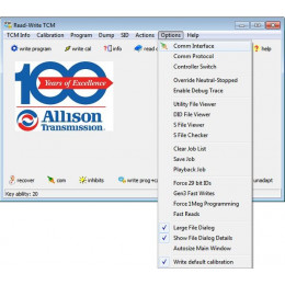 Встановлення програми Allison TCM Reflash