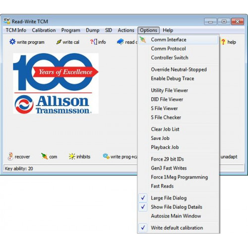 Встановлення програми Allison TCM Reflash