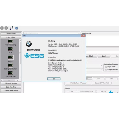 Установка программы BMW E-Sys Launcher Pro