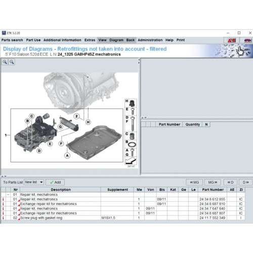 Установка программы BMW ETK  каталога запчастей BMW, Mini, Rolls Royce, EPC 01.2020
