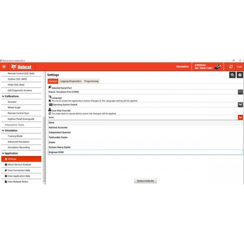 Установка программы Bobcat Service Analyzer