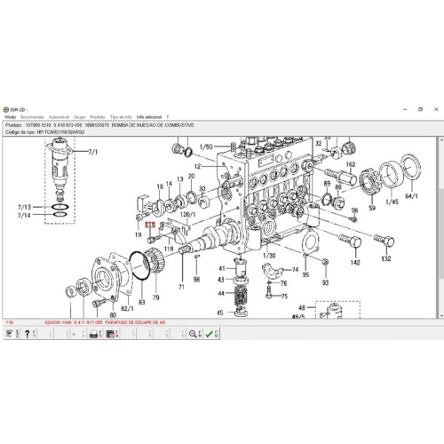 Установка Bosch Zexel ESPI: Каталог запчастей для топливной аппаратуры