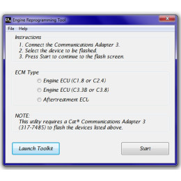 Установка программы Caterpillar Engine Reprogramming Tool ERT