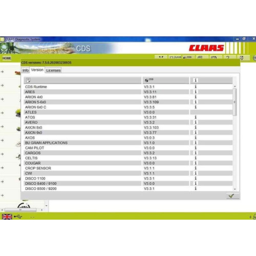 Установка программы CLAAS CDS