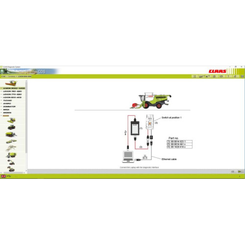 Установка программы CLAAS Diagnostic System CDS 5000