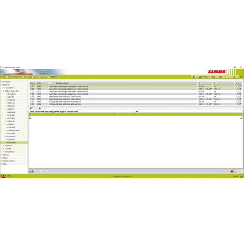 Установка программы CLAAS Diagnostic System CDS 5000