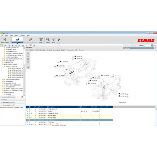 Установка каталога запчастей CLAAS Parts Doc Agricultural 2018