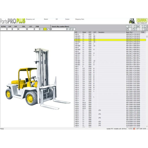 Установка программы CLARK ForkLift Trucks PartsPro Plus 