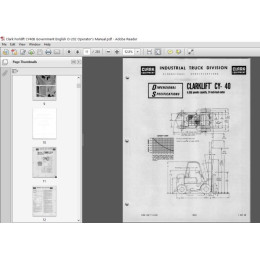 Техническая документация CLARK Operators Manuals 2018