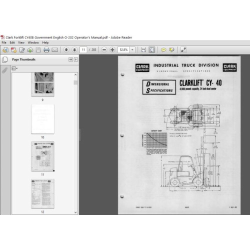 Техническая документация CLARK Operators Manuals 2018