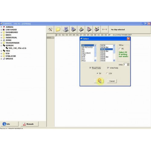 Установка программы Carprog для программатора AirBag, пробега одометра