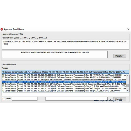 Установка CNH EST Approval Password Generator: Генератор паролей для Case и New Holland