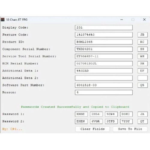 Установка программы Caterpillar ET Factory Password Generator на 10 и 18-значные пароли