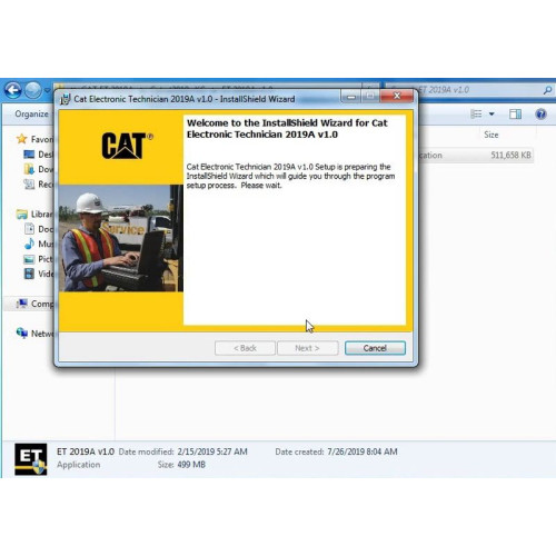 Установка программы Caterpillar Electronic Technician ET 2019