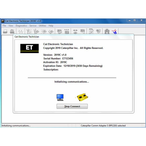 Установка программы Caterpillar Electronic Technician ET 2019