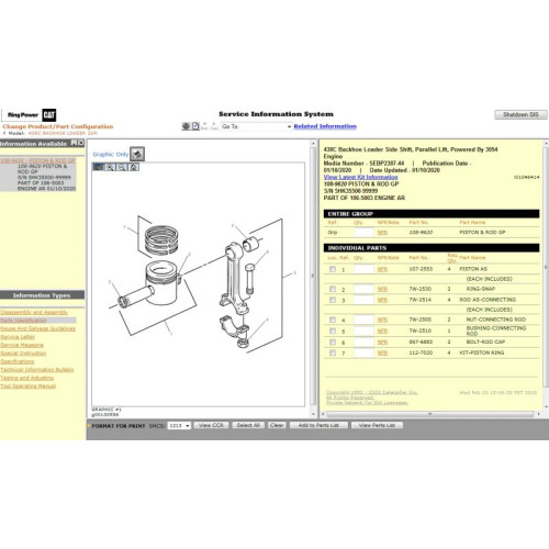Установка программы Caterpillar SIS 2020