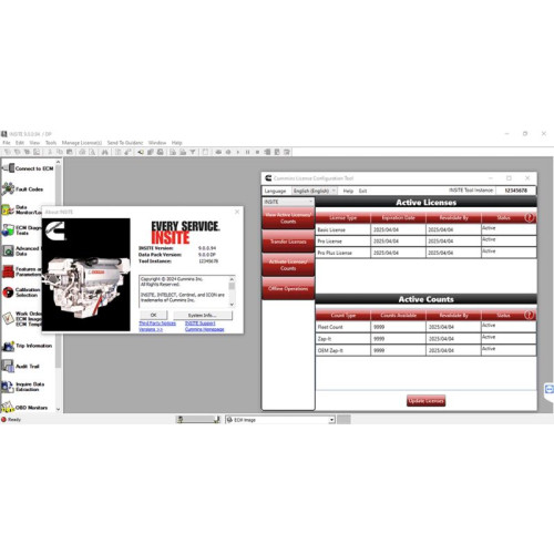 Cummins Insite 9.1 Pro: Диагностика, калибровка, Zapit. Дилерский софт с базой Incal