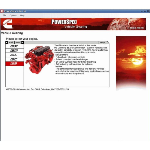 Установка программы Cummins PowerSpec