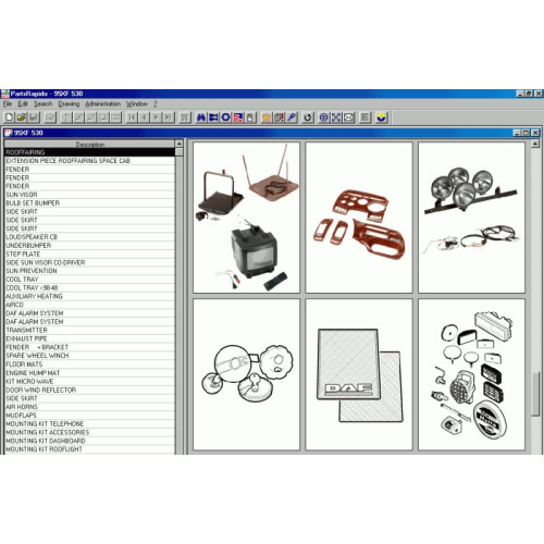 Установка программы DAF Rapido 2015 каталог запчастей для грузовиков ДАФ
