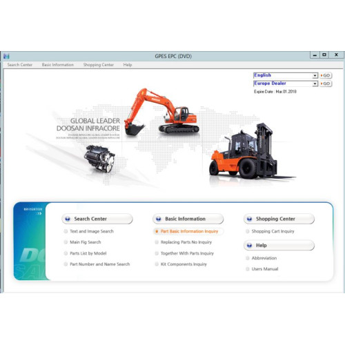 Установка программы Doosan GPES EPC 2017