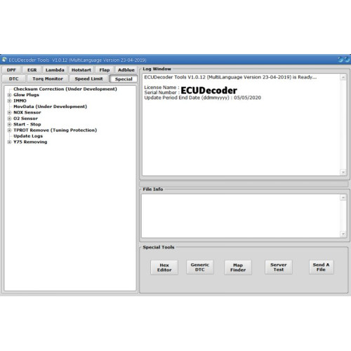 Чип тюнинг программа ECUDecoder Tools (полная лицензия + 1 год бесплатных обновлений + USB ключ)