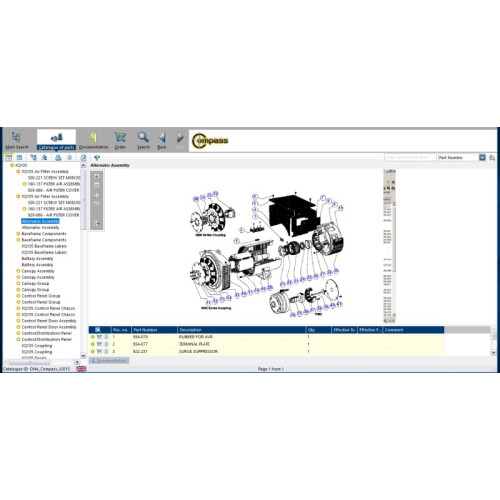 Установка каталога запчастей FG Wilson Compass Olympian EPC 2015