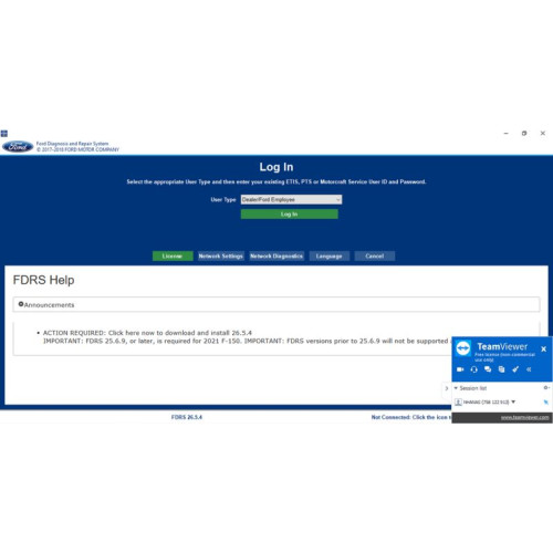 Ліцензія на 1 рік для Ford IDS, FJDS, FDRS non-dealer with auto login (no pats immo)