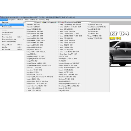 Установка Ford Microcat EPC USA 09.2022: Каталог запчастей Форд