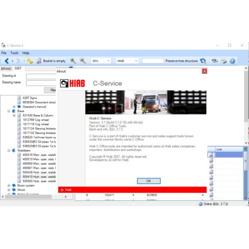 Установка каталога запчастей HIAB C-Service EPC