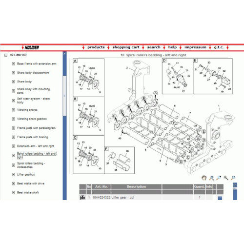 Установка каталога запчастей Holmer EPC