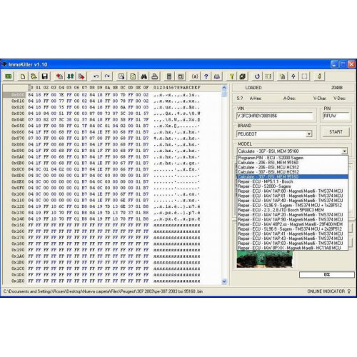 Встановлення програми IMMO Killer 1.10 для видалення іммобілайзера