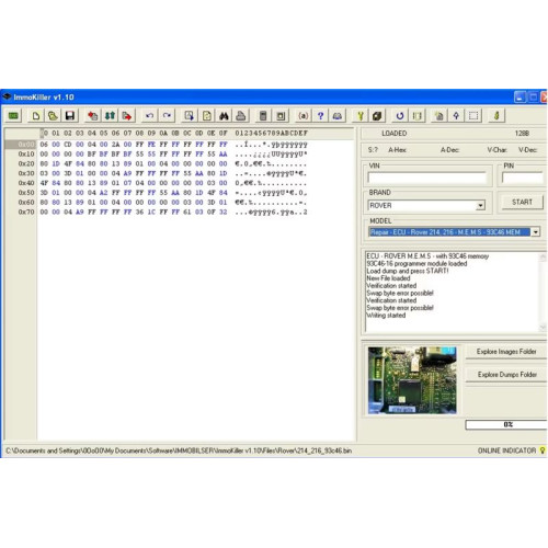 Встановлення програми IMMO Killer 1.10 для видалення іммобілайзера