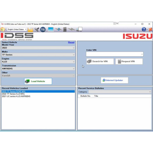 Установка программы ISUZU G-IDSS 2022