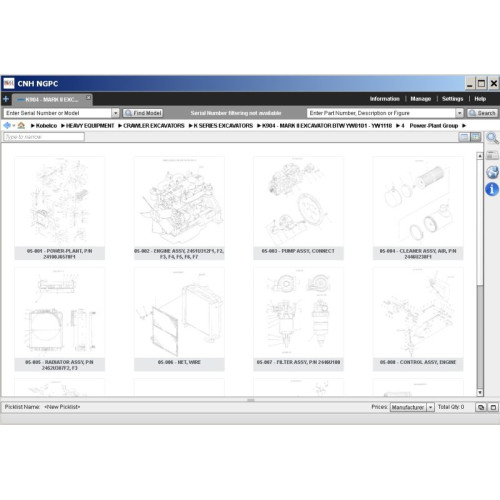 Установка каталога запчастей Kobelco Parts Catalog EPC