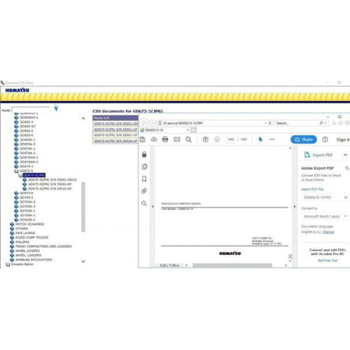 Мануалы Komatsu Operation, Maintenance, Shop Manuals 2018