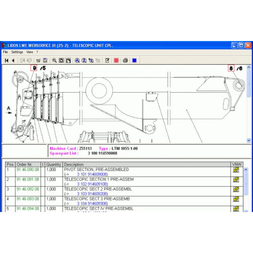 Установка программы Liebherr Lidos LWE Offline EPC Mobile Cranes 2022 (VMware)