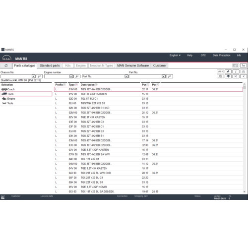 Установка каталога запчастей MAN Mantis EPC