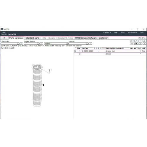 Установка каталога запчастей MAN Mantis EPC 2021 - для грузовиков, автобусов, спецтехники
