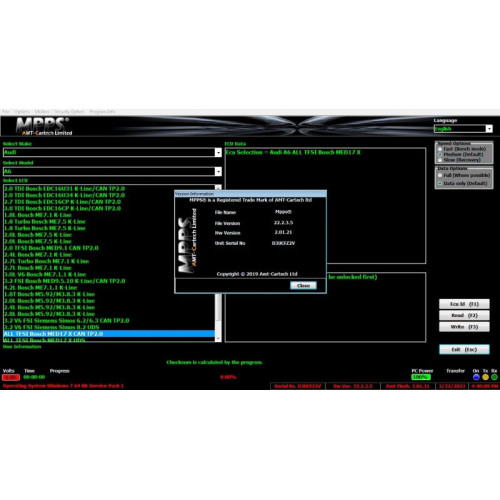 MPPS v16, 21, 22 Программатор блоков управлений ЭБУ авто: Bosch, Delphi Siemens, Marelli, Delco, Sagem, Trionic