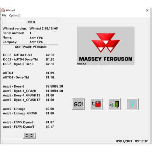 Установка программы Massey Ferguson WinTest 2.20.10 2019