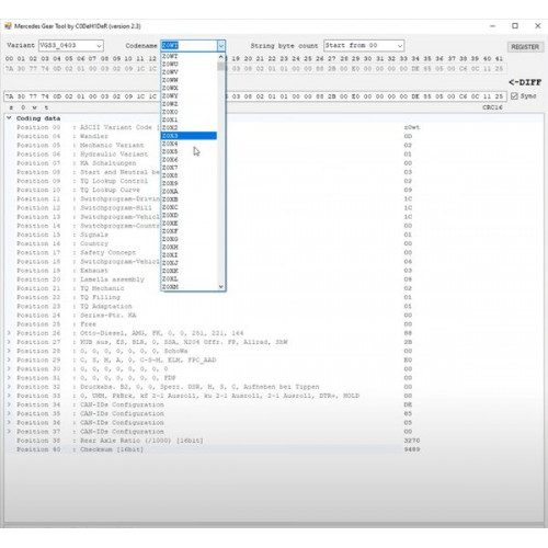 Установка Mercedes Gear Tool v2.11: Работа с блоками АКПП и ISM