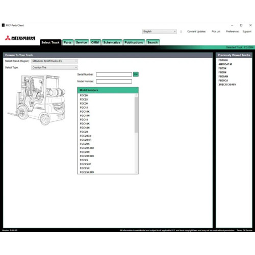 Установка программы Mitsubishi Forklift Trucks MCFE 2019