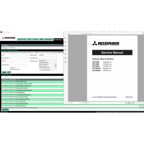 Установка программы Mitsubishi Forklift Trucks MCFS 10.2024 + Workshop Manuals