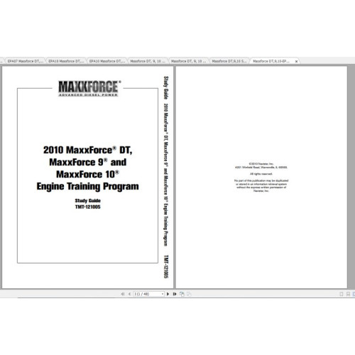 Установка Navistar MaxxForce Diagnostic, service manuals