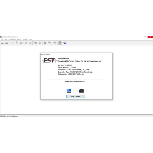 Установка программы Perkins Olympian EST 2019