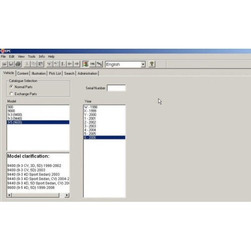 Установка программы Saab EPC 2010